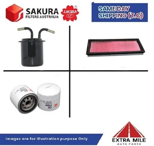 SAKURA Filter Kit For SUBARU FORESTER SF5 EJ202 cyl4 2.0L Petrol 04/1999-01/2000 - Picture 1 of 4