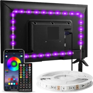 Striscia LED TV 3 M, Striscia Luminosa Retroilluminazione TV 40-65In, 5050 RGB U - Foto 1 di 12