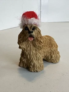 cappello babbo natale addobbo natale cocker spaniel 2”da 2,25” piccolo resina - Foto 1 di 12