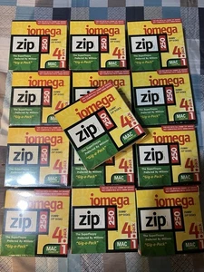 IOMEGA ZIP 250MB 4 DISKS "Gig-a-Pack" MAC FORMATTED BRAND NEW. 13 Packs Of 4 - Picture 1 of 4