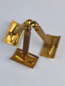 Vintage Lot 3 Gillette gold plated Safety Razor USA made 2-Appear new - Picture 1 of 11