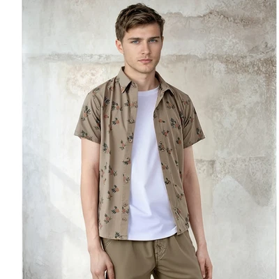 NUEVO CON ETIQUETAS Brooks Brothers Niño Camisa Abotonada Piña Tropical Vacaciones Crucero 18Y Foto 1 de 4