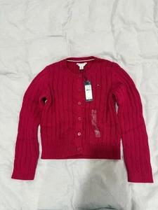 Tommy Hilfiger Pink Girl's Cardigan, Small (6-7), Brand New - Picture 1 of 2