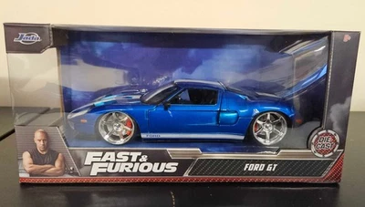JADA 1/24 FORD GT BLUE FAST AND FURIOUS 2005 97177 - PAINT DAMAGE - Image 1 of 2