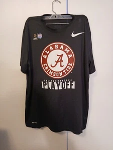 Nike Tee Dri Fir Xl Black Alabama Crimson Tide Playoff - Picture 1 of 6