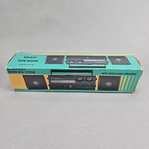 Vintage Suntone Boom Box System AM FM Radio Staccabile Doppio Altoparlante RR3000 - Foto 1 di 8
