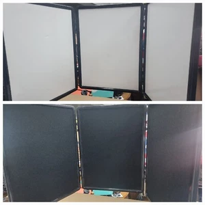 Pantalla de mesa triple con estuche de transporte - 2 lados negro/blanco - Imagen 1 de 5