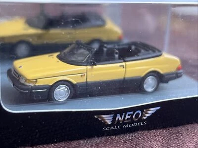 Neo Scale Models Saab 900 Turbo Cabrio Convertible 1987 gelb NEO87211 1:87 OV 12 - Bild 1 von 4