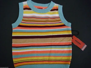 *MISSONI FOR TARGET GIRLS SIZE COLORE SLEEVELESS SWEATER VEST TOP M 7-8 L 10-12 - Picture 1 of 2