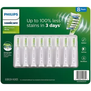 Philips Sonicare W3 Premium weiße Ersatzbürstenköpfe (8er-Pack) Kostenloser Versand - Bild 1 von 10