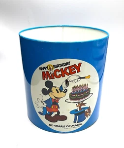 Vintage Disney Mickey Mouse 50. Geburtstag Kanister Dose von Cheinco "50 Jahre Magie" - Bild 1 von 9