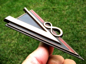 ORIGINAL 1934-38 CADILLAC LASALLE V8 Trunk TRIM EMBLEM ~MINT~ Non Better! - Picture 1 of 9
