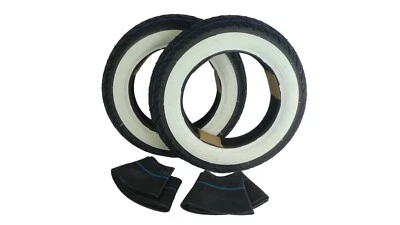 Kenda K418 Weisswand 3.5-10 Reifen Set für Honda Dax Skyteam Skymax u.a. tire - Bild 1 von 4