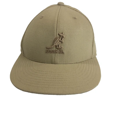 Chapéu de beisebol azul Kangol lã bronzeada ajuste flexível masculino tamanho XL (7 5/8) clássico - Imagem 1 de 4