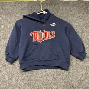 Vintage Twins Hoodie Youth Size 5 Blue Short Sleeve Center Swoosh Y2K Boys - Picture 1 of 14