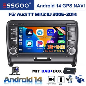 2+64G CarPlay DAB+ Android 14 Autoradio Für Audi TT MK2 8J TFSI GPS NAVI BT AKM - Bild 1 von 14