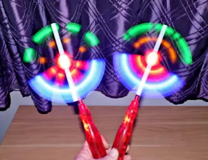 2 x VENTILADORES LED MULTICOLOR CUELLO DE CISNE ILUMINADORES PORTÁTILES AÑO NUEVO FIESTA NAVIDAD - Imagen 1 de 5