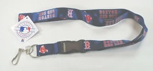 Pro Specialties 17" BOSTON RED SOX LOGO LANYARD detachable ID keychain PSG MLB - Picture 1 of 3