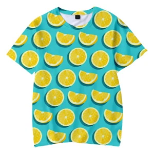 Camiseta Naranja Hombres Mujeres Informal Estampado de Frutas Deportes Jersey Camiseta - Imagen 1 de 8