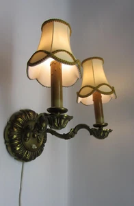 Original Jugendstil 2-armig Wandlampe '20er Jahre Bronze antik Lampe massiv - Bild 1 von 17