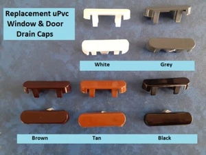 PVC Doppelverglasung Fensterlüftung Abflusskappen Drainageabdeckung uPVC - ALLE FARBEN - Bild 1 von 12