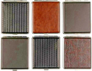 Estuche de cigarrillos COOL 18 tamaño king metal aspecto cuero / 2 caras / 3 modelos - Imagen 1 de 6