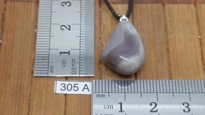Pendentif AGATE + cordon reglable mineraux pierre roulée reiki esoterisme bijou - Imagen 1 de 1