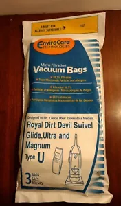 EnviroCare Technologies Typ U (3 Vakuumbeutel in 1 Packung) Royal Dirt Devil - Bild 1 von 3