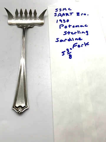 Potomac SSMC Sterling Silver Sardine Bacon Fork Saart Bro Flared Tines 1930 Cover