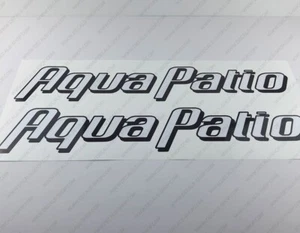 AQUA PATIO BOAT LOGO DECALS STICKERS 28" x 4.7" 2pcs. - Picture 1 of 4