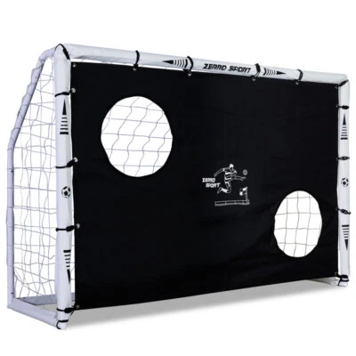CUSHHOM Fussballtor Outdoor Fußballtor 180cm mit Torwand für Erwachsene und Kinder