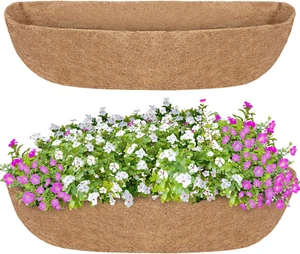2 Pcs Coco Liners for Planters 36 Inch, Sturdy Window Box Liners, Perfect Plante - Picture 1 of 7