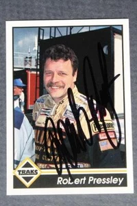 Nascar Driver Robert Pressley signed autographed 1992 Traks racing card VINTAGE- - Picture 1 of 1