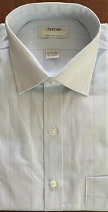 VINTAGE ARROW BRADSTREET Long Sleeve Dress Shirt Blue 16 34/35 NEW IN PACKAGE - Picture 1 of 4