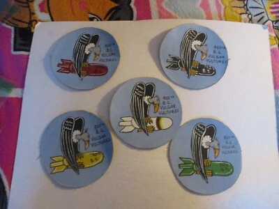 WWII USAAF COMPLETE 455 TH BOMB GROUP VULTURES 5 PATCHES FLIGHT JACKET PATCH - Image 1 of 3