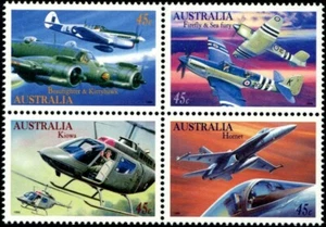 1996 Australia Military Aviation Block Of 4 Mint Never Hinged, Clean & Fresh - Picture 1 of 1