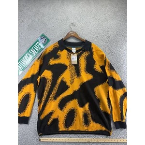 Suéter tejido manga larga con cuello Nike para hombre XXL 2XL amarillo negro cultura fútbol - Imagen 1 de 8