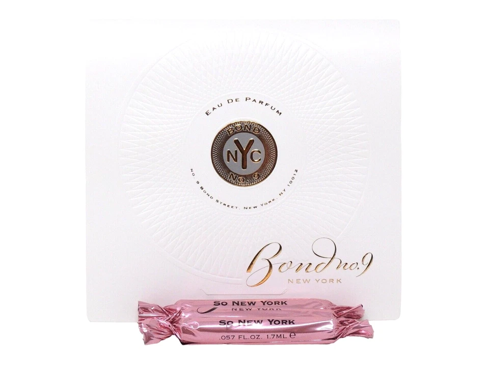 BOND NO 9 SO NEW YORK 1,7 ml .057 fl oz x 3 viales de muestra de spray de perfume Foto 1 de 1