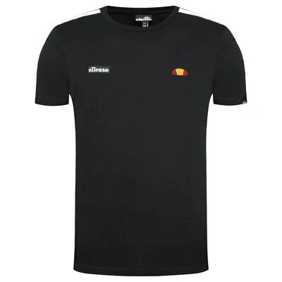 ELLESSE MEN'S LA VERSA CREW NECK T-SHIRT TEE TOP BLACK RETRO SUMMER NEW BNWT OG - Image 1 of 4