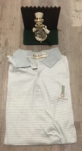 Fairway And Greene Large Golf Polo Shirt Gettysvue Blue White Minimal Wear - Picture 1 of 5