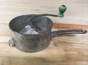 Vintage Food Mill 2 qt Stainless Steel Masher Ricer Strainer 7”, Rust Included - Picture 1 of 7