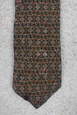 Brioni Tie Geometric Pattern 100% Silk Necktie Hand Made In Italy