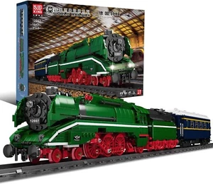 Steam Train Building Set LED Motor Track Model Block Kit STEM Toy to Build Gift - Picture 1 of 6