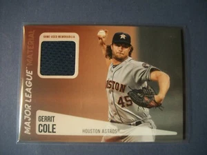GERRIT COLE 2019 Topps actualización materiales de las Grandes Ligas reliquia en gu MLM-GC Astros - Imagen 1 de 1