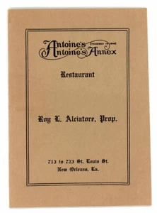 1920s Restaurant Orleans New LA Antoine's Annex Souvenir Booklet Illustrated - Picture 1 of 8