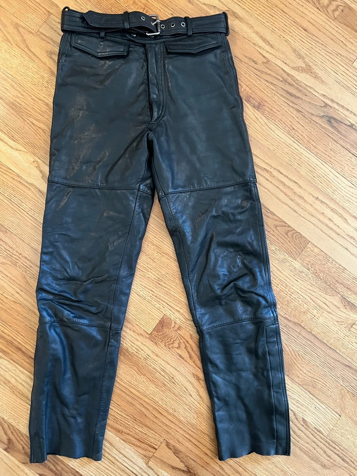 Pantalones de motocicleta de cuero para mujer Hein Gericke x Harley Davidson de colección talla 16 AMF Foto 1 de 4