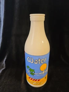 Jarra botella de vidrio Carlton de cuarto de galón de leche (agua) de colección decoración de cabaña de playa años 80 - Imagen 1 de 9
