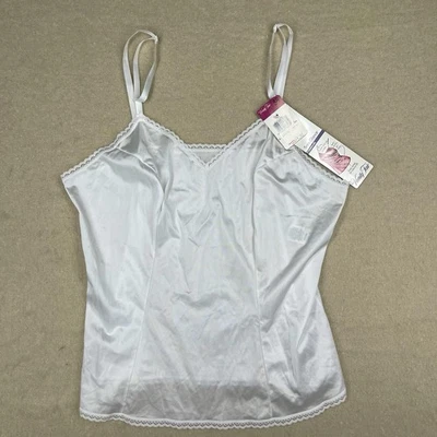 Camiseta Vanity Fair Satin Glance branca tamanho 38 nylon nova com etiquetas lingerie vintage - Imagem 1 de 4