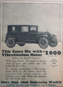 Masterpiece Ad of Yesteryear #753 - Essex Six with Vibrationless Motor - 1924 - Picture 1 of 1