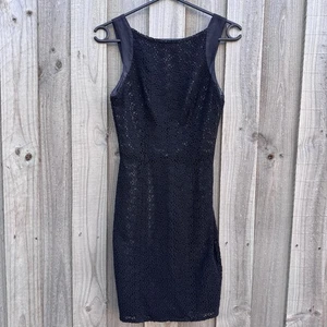 Manning Cartell Black Lace Cocktail Dress Size 6 – Cotton & Silk, Aus Made - Picture 1 of 12